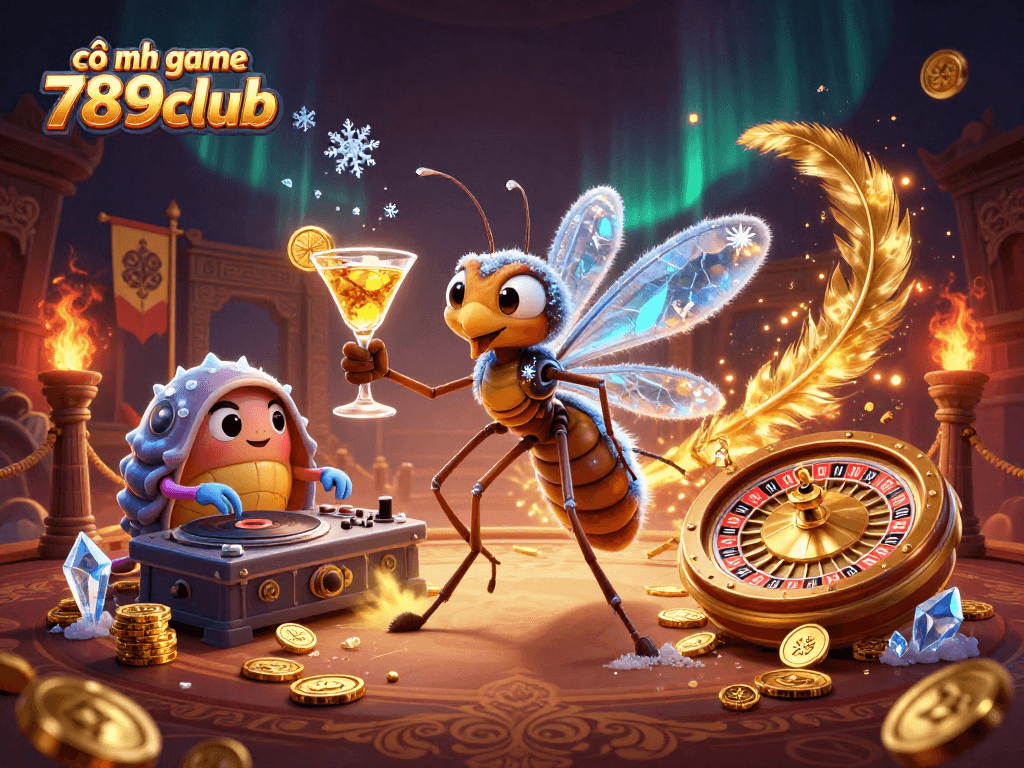 Engaging scene showcasing cổng game 789club with a casino mascot and dynamic elements.