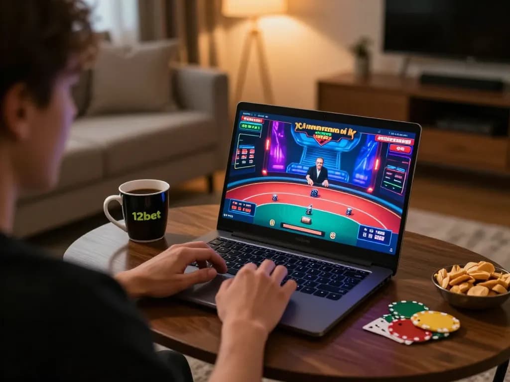 Người chơi tận hưởng một trò chơi poker thú vị trên 12bet với đồ họa sống động và không gian thoải mái