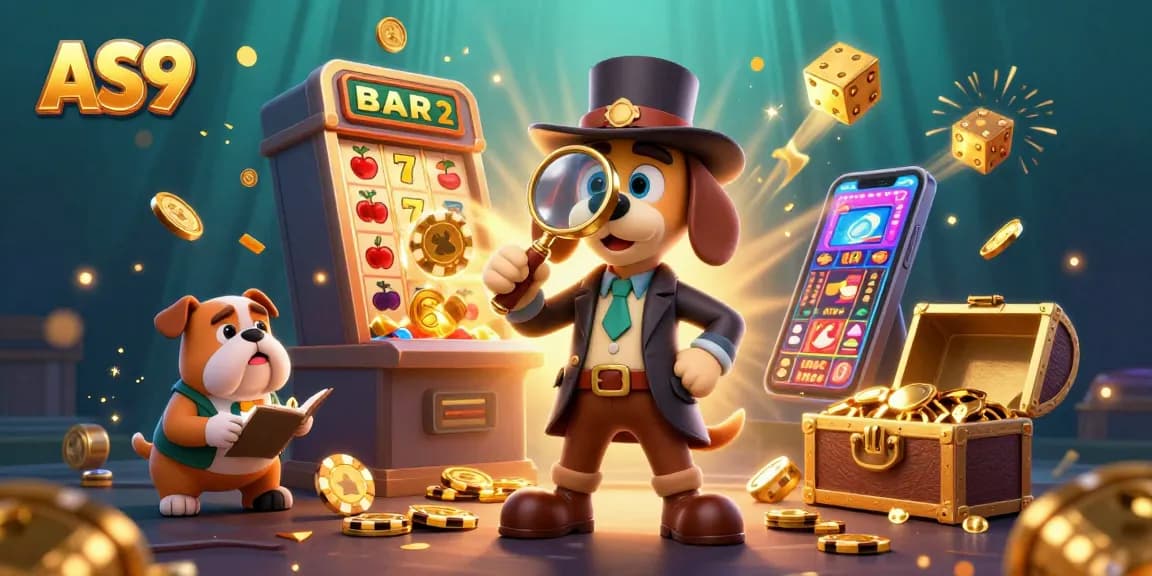 Engage players with AS9’s exciting jackpot scene featuring 3D characters and casino elements.