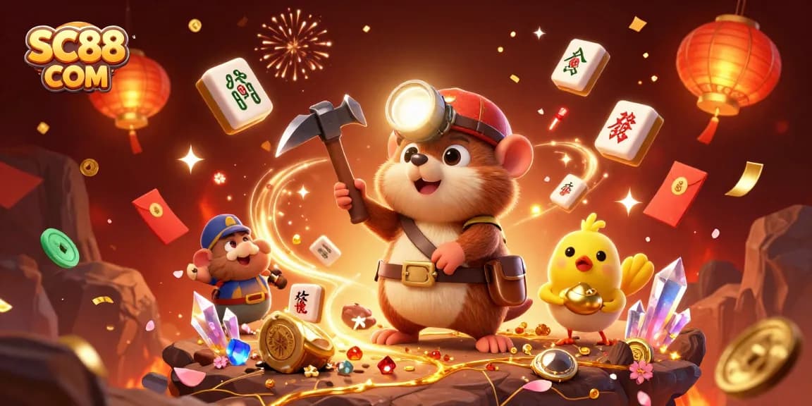 Engage in gaming excitement with SC88 COM, featuring dynamic casino elements and vibrant characters.
