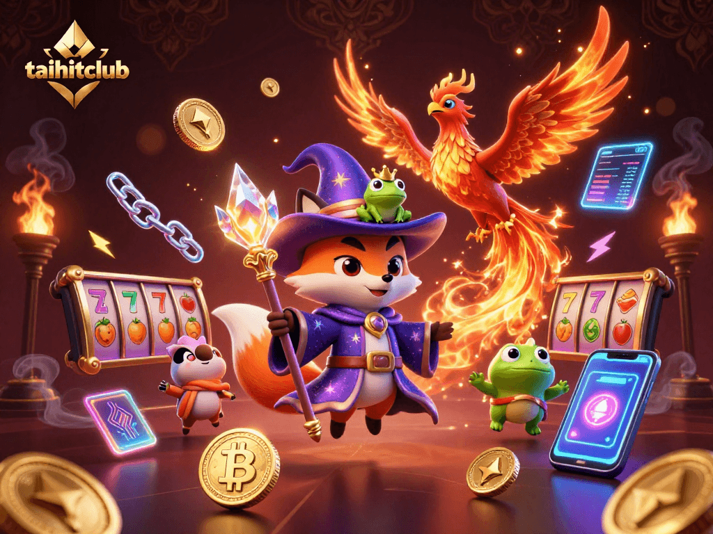 Engage with taihitclub's vibrant magical slot experience featuring wizard fox, phoenix and crypto elements.