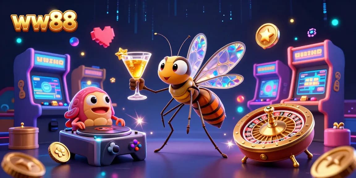 Experience the excitement of ww88 with colorful casino-themed characters and vibrant gaming elements