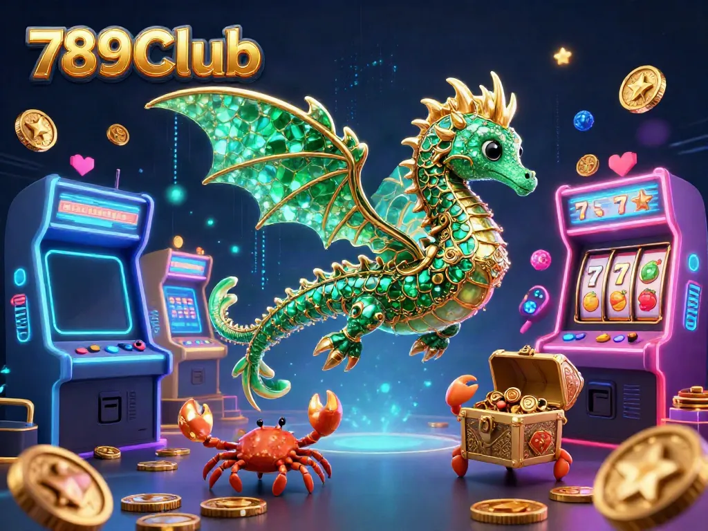 Join the excitement at 789Club with a stunning visualization of casino games featuring a majestic sea dragon.