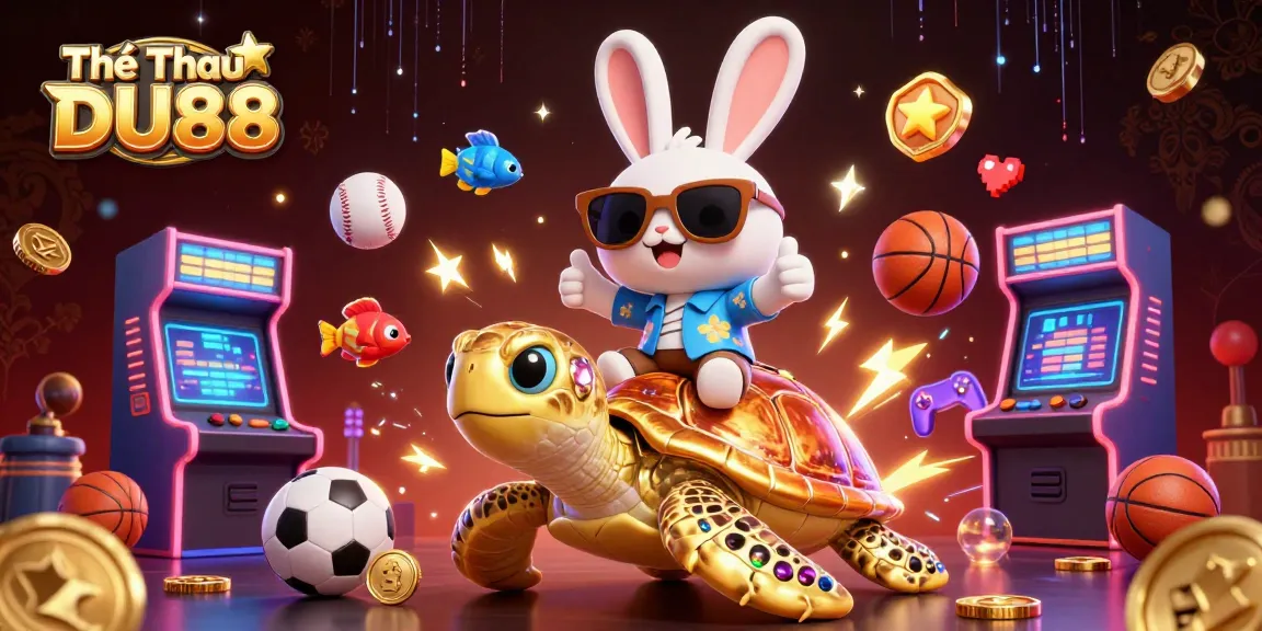 Experience thrilling sports betting action with Thể Thao DU88 in a vibrant casino scene.