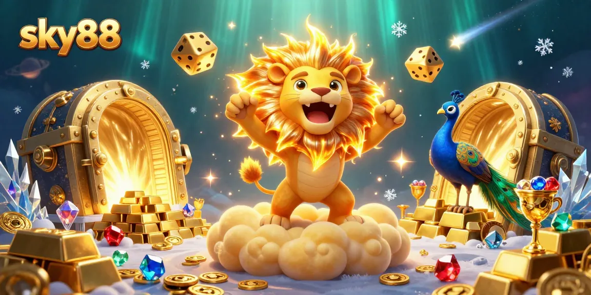 Experience thrilling gameplay at sky88 with a vibrant casino world filled with golden treasures and immersive action.