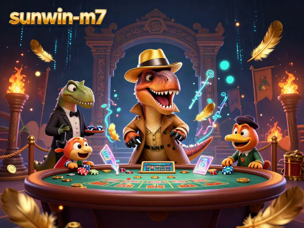 Experience thrilling gameplay at sunwin-m7 with a velociraptor card counter and exciting casino action.