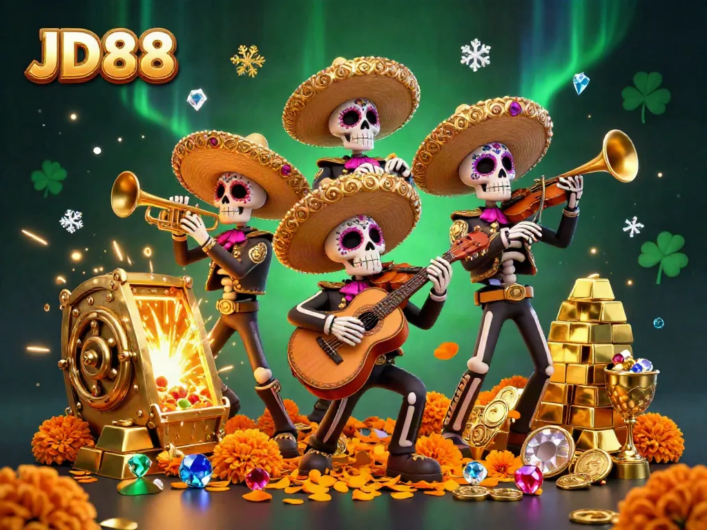 Join the thrilling action at JD88, with a vibrant mariachi band celebrating casino wins!