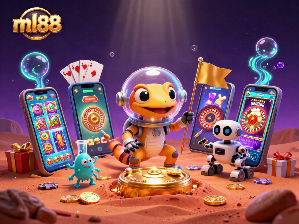 Experience ml88 as Martian gecko discovers a hidden casino amidst thrilling gaming elements.