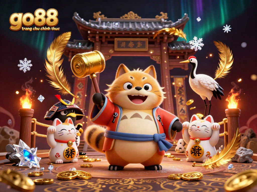 Experience winning moments with go88 trang chu chinh thuc in this vibrant 3D casino illustration.