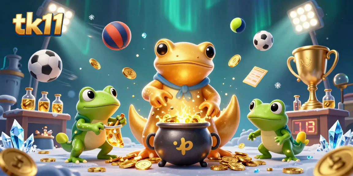 Experience the excitement of tk11 with a fantasy scene featuring gold transformation and sports betting elements!