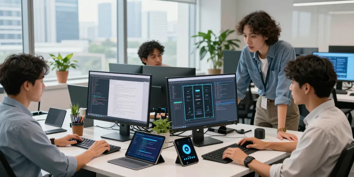 rokok88 digital service platform workspace with professionals collaborating on tech solutions