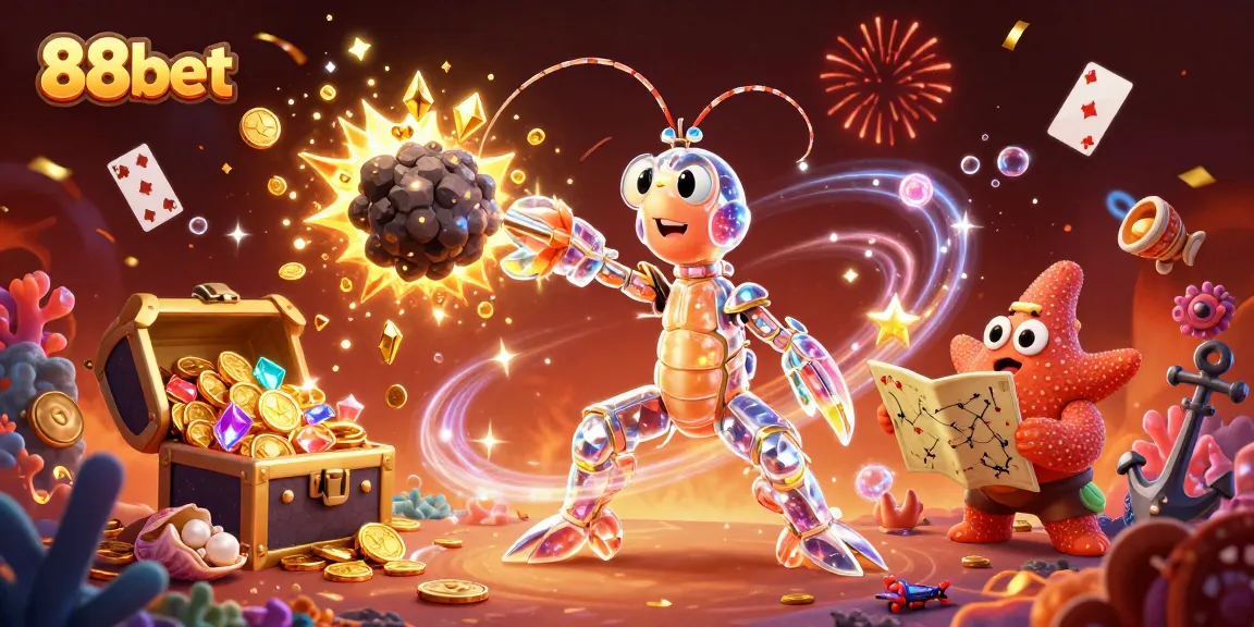 Engage with exciting 88bet gameplay, featuring a vibrant galactic scene bursting with treasure and action.
