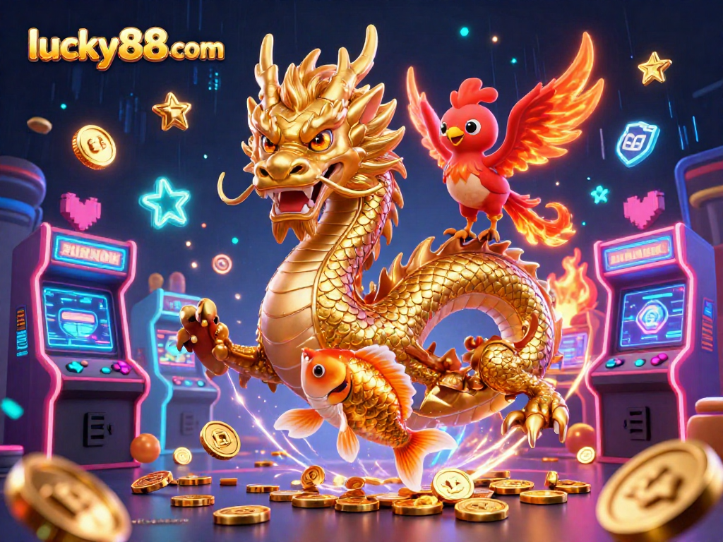 Engage in thrilling gameplay at lucky88com with vibrant casino elements and enchanting creatures.