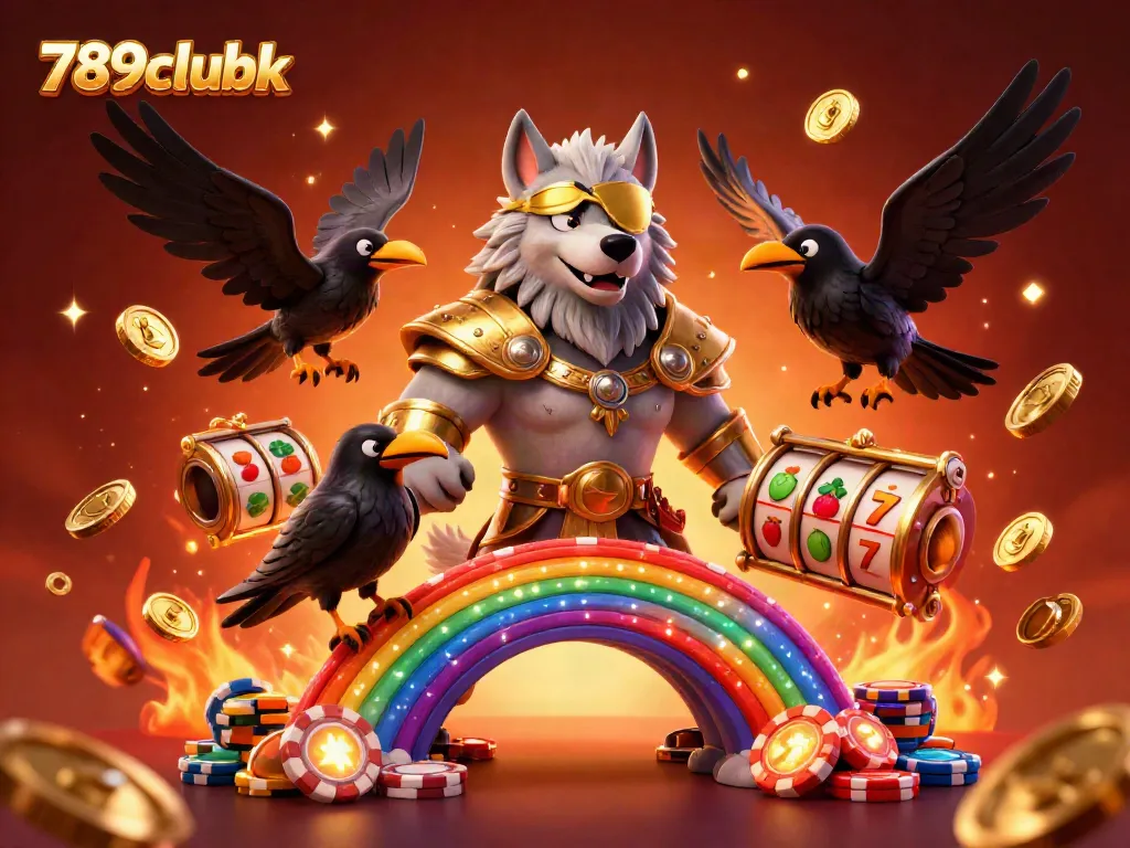 Experience thrilling jackpots at 789clubk with Odin and his ravens in a vibrant casino ambiance.