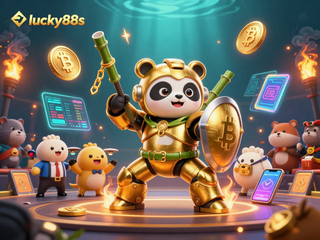 Experience exciting gaming at lucky88s featuring a vibrant 3D casino world with thrilling action and crypto elements.
