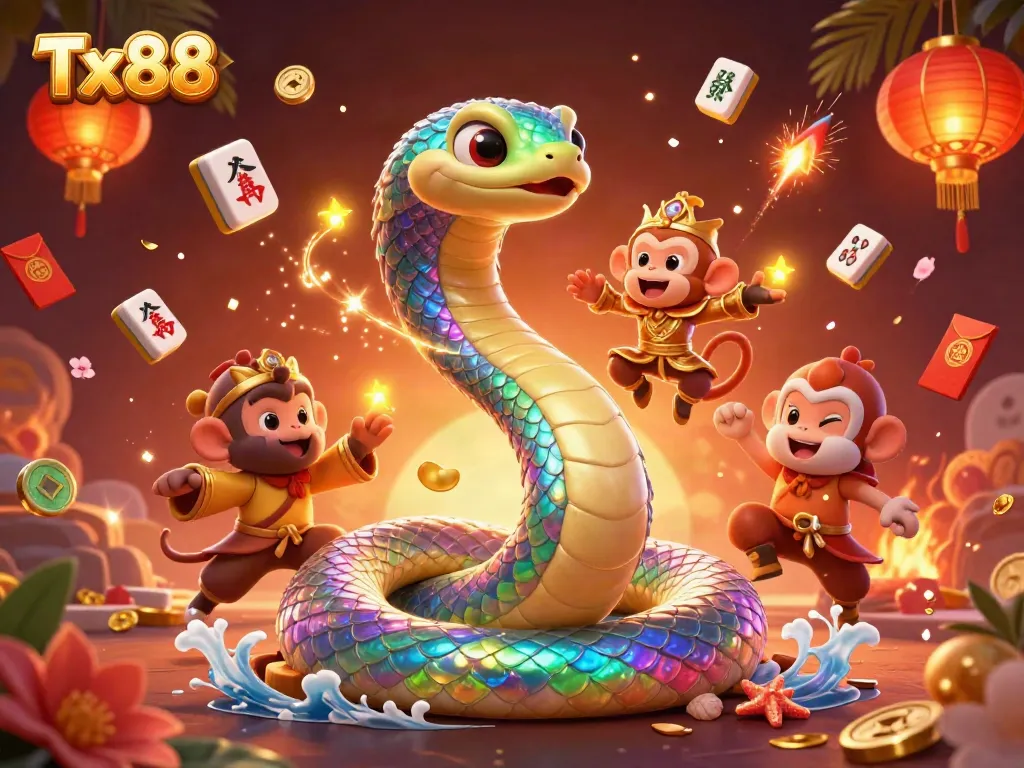 Experience thrilling gameplay at Tx88 with vibrant characters and lively casino elements.
