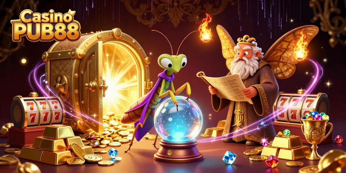 Experience thrilling gameplay at Casino PUB88 with vibrant characters and shimmering treasures.