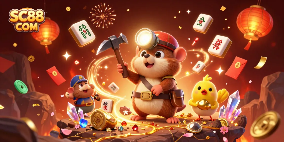 Engage in gaming excitement with SC88 COM, featuring dynamic casino elements and vibrant characters.